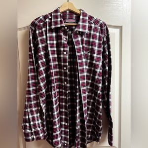 Vineyard Vines Red Plaid Casual Dress Shirt XL